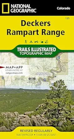 deckers rampart range map 1st edition national geographic maps trails illustrated 1566952794, 978-1566952798