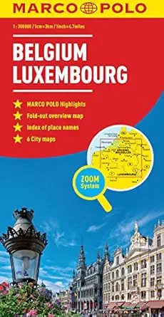 belgium/luxembourg marco polo map 1st edition marco polo travel publishing 3829767110, 978-3829767118