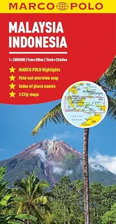 malaysia and indonesia marco polo map 1st edition marco polo travel publishing marco polo travel publishing