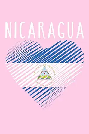 nicaragua pink travelers journal to write in for women and girls with nicaraguan flag to show nicaraguan
