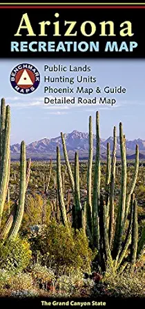 arizona the grand canyon state recreation map 1st edition benchmark maps and atlases ,benchmark maps