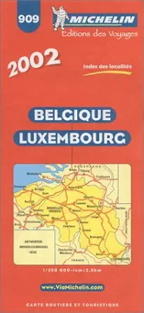 michelin belgium luxembourg map no 909 5e 1st edition collectif 2061000916, 978-2061000915