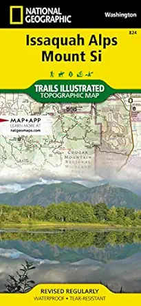 issaquah alps mount si map 1st edition national geographic maps trails illustrated 1566956331, 978-1566956338