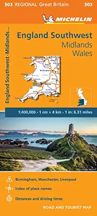 michelin map great britain wales the midlands south west england 503 1st edition michelin 2067175017,