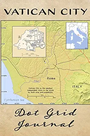 vatican city dot grid journal softcover travel journal notebook and planner for travelers vatican city map