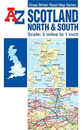 scotland a z road map 1st edition geographers\\\\\\\' a z map co ltd 1843486296, 978-1843486299