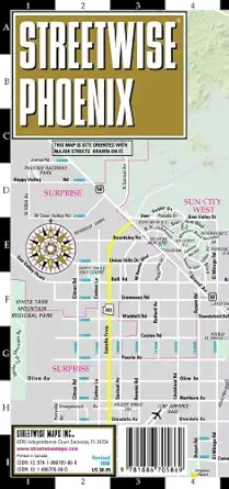streetwise phoenix map laminated city center street map of phoenix arizona folding pocket size travel map