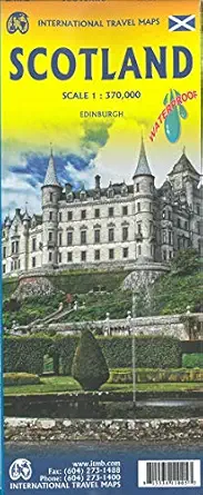 scotland travel reference map 1 370 000 waterproof 1st edition itmb publishing ltd 1553411005, 978-1553411000