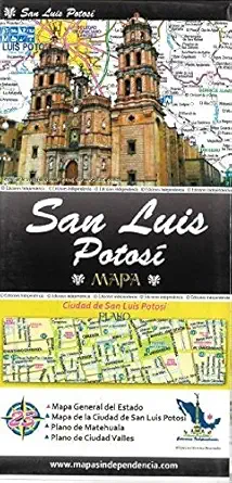 san luis potosi mexico state and major cities map 1st edition ediciones independencia 9709811223,