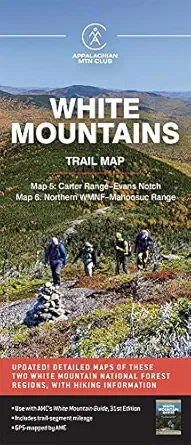 amc white mountains trail map 5a 6 carter rangea evans notch and north countrya mahoosuc 1st edition
