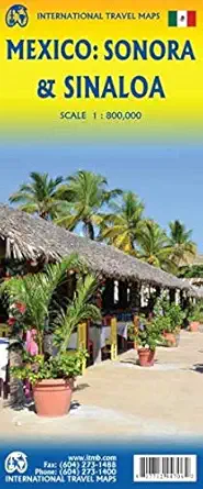 mexico sonora and sinaloa travel reference map 1 800k 1st edition itmb publishing ltd 1771294701,