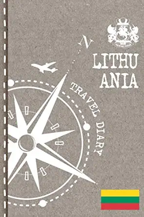lithuania travel diary journal to write in dotted journaling notebook 6x9 ca a5 bucket list checklist + dot