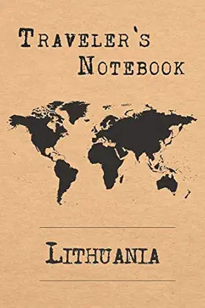 travelers notebook lithuania 6x9 travel journal or diary with prompts checklists and bucketlists perfect gift