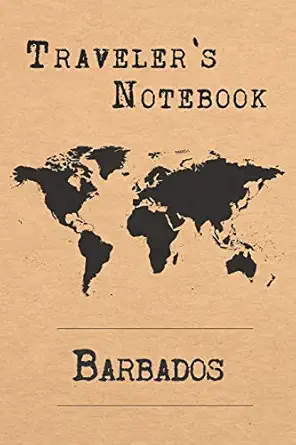 travelers notebook barbados 6x9 travel journal or diary with prompts checklists and bucketlists perfect gift