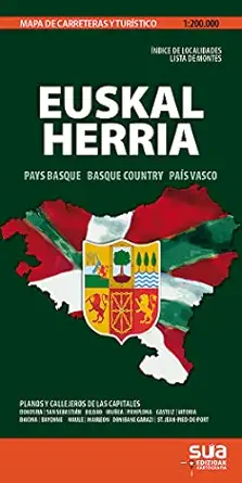 mapa carreteras euskal herria 1st edition txinpartetan s l 8482167332, 978-8482167336