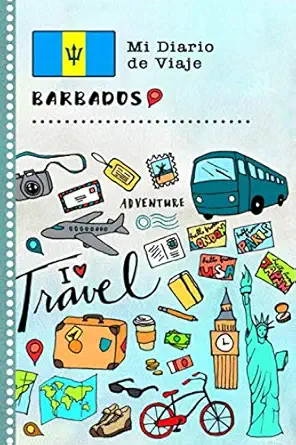 barbados mi diario de viaje libro de registro de viajes guiado infantil cuaderno de recuerdos de actividades