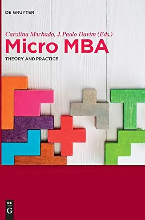 micro mba theory and practice 1st edition carolina machado ,j paulo davim ,filomena antunes bra s ,gema