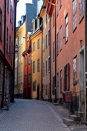 narrow street in stockholm sweden journal 150 page lined notebook/diary 1st edition cool image 1533471126,