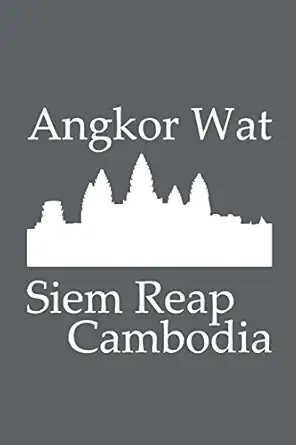 angkor wat in siem reap cambodia lined notebook with slate grey cover 101 pages medium ruled 6 x 9 journal