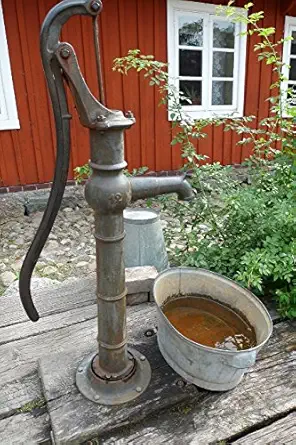 old water well pump in stockholm sweden journal 150 page lined notebook/diary 1st edition cool image