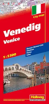 venedig / venice city map 1st edition hallwag kummerly frey ag 3828305822, 978-3828305823