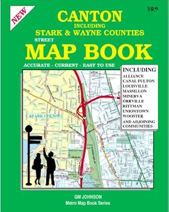 canton / stark and wayne counties street map book gmj 1st edition gm johnson associates ltd 0968428827,