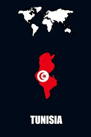 tunisia beautiful flag and map of tunisia lined writing notebook journal 6x9 inches 120 pages the best for