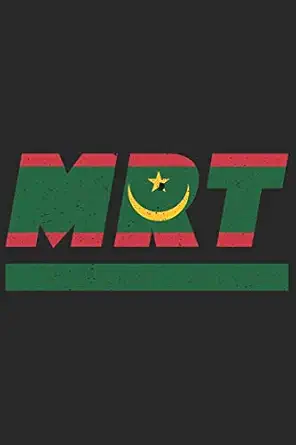 mrt mauritania notebook with lined 120 pages in white college ruled memo book with the mauritanian flag 1st