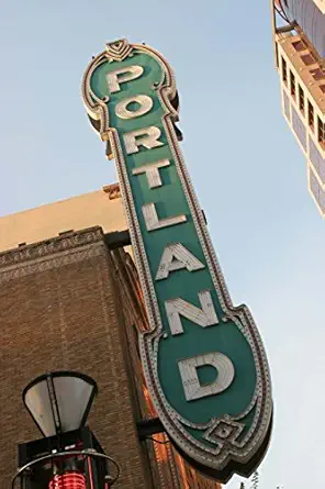 portland oregon sign journal 150 page lined notebook/diary 1st edition cool image 1535391278, 978-1535391276