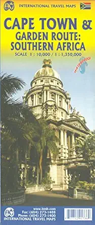 cape town and garden route southern africa travel reference map 1 10k/1 1 35m 1st edition itmb publishing ltd