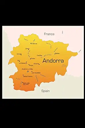 map of andorra journal 150 page lined notebook/diary 1st edition cool image 1539835871, 978-1539835875