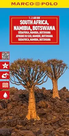 south africa namibia botswana marco polo map 1st edition marco polo 3575021864, 978-3575021861