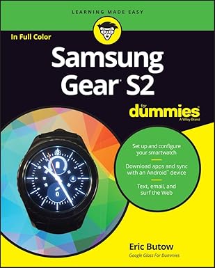 samsung gear s2 for dummies 1st edition eric butow 1119279984, 978-1119279983