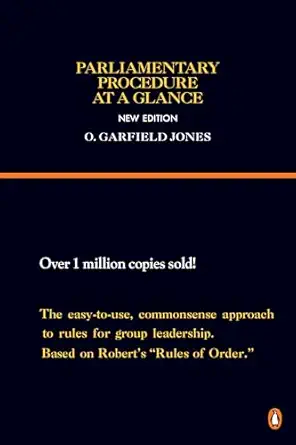 parliamentary procedure at a glance 1st edition o garfield jones ,lehr fess 0140153284, 978-0140153286