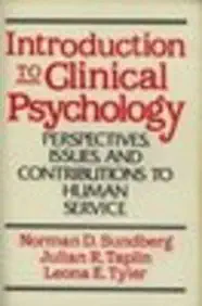 introduction to clinical psychology perspectives issues and contributions to human service 1st edition norman