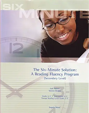 six minute solution secondary level 1st edition gail adams, sharon brown 1593186797, 978-1593186791