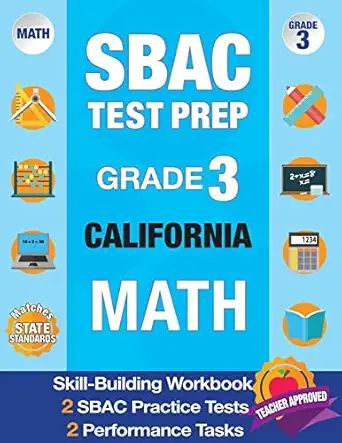 sbac test prep grade 3 california math workbook and 2 sbac practice tests caaspp california test grade 3