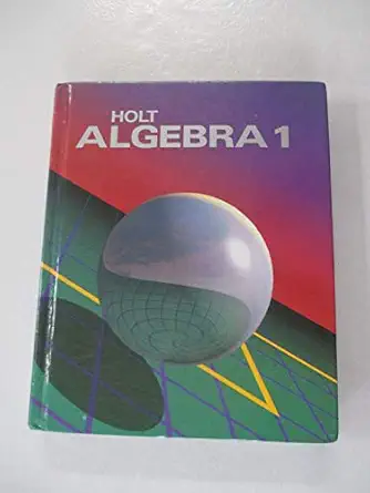 holt algebra 1 1st edition eugene d nichols 0030054192, 978-0030054198