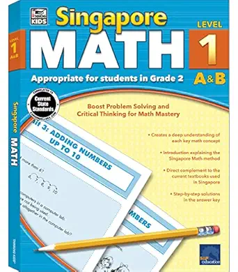 singapore math grade 2 workbook level 1 aandb addition subtraction multiplication problem solving and