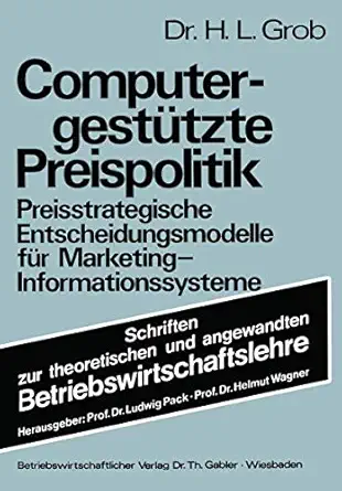 computergesta 1/4tzte preispolitik preisstrategische entscheidungsmodelle fa 1/4r marketing