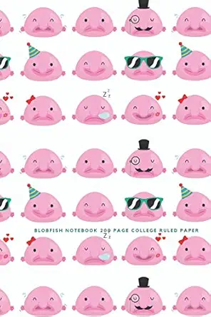 blobfish notebook 200 page college ruled paper 1st edition kpla publishing 1793235104, 978-1793235107