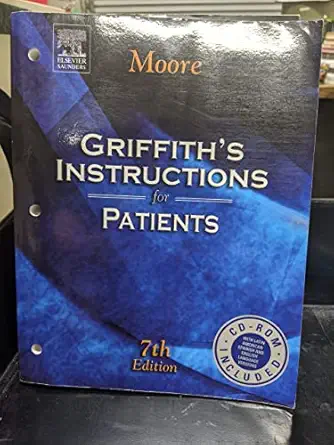 griffiths instructions for patients 1st edition stephen w moore md 1416000364, 978-1416000365