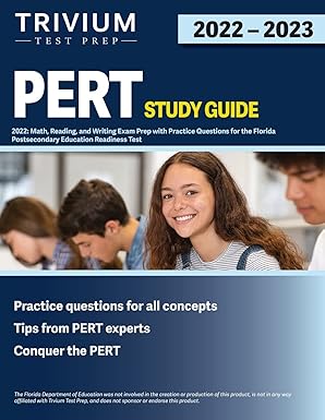 pert test study guide 2022 math reading and writing exam prep with practice questions for the florida