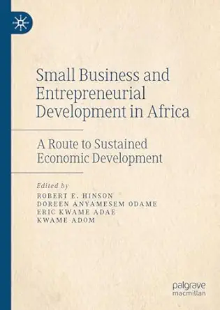 small business and entrepreneurial development in africa a route to sustained economic development 1st