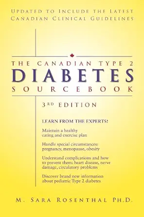 the canadian type 2 diabetes sourcebook 1st edition ph d m sara rosenthal 047015702x, 978-0470157022