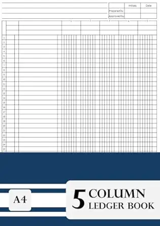 5 column ledger book a4 5 column income and expense tracker for business and personal use 1st edition paper