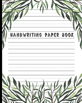 handwriting paper book journal composition notebook with blank lined writing letters and words sheet for