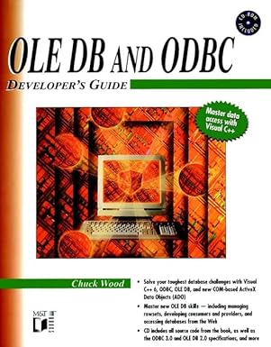 ole db and odbc developers guide 1st edition chuck wood 0764533088, 978-0764533082