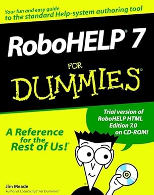 robohelp 7 for dummies 1st edition jim meade ,jorgen s lien 0764505602, 978-0764505607