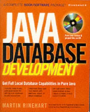 java database development 1st edition martin rinehart 0078823560, 978-0078823565